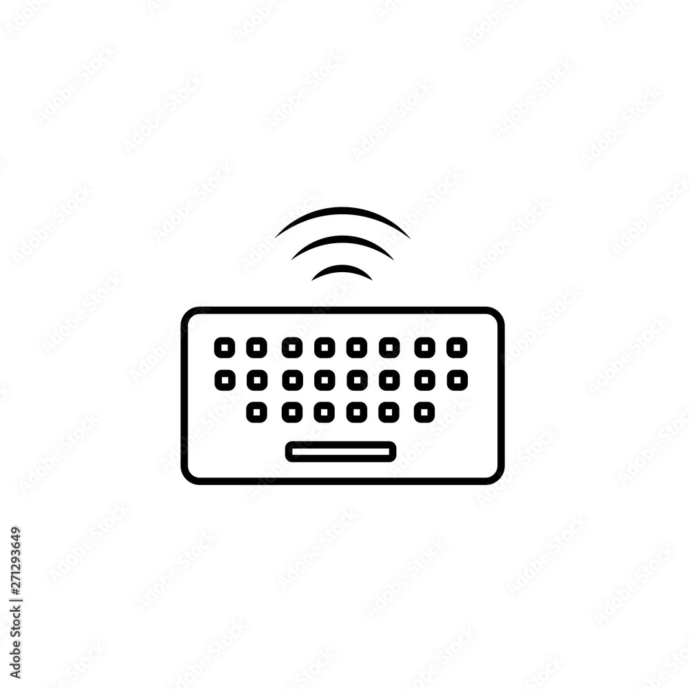 Poster vector wireless keyboard vector icon