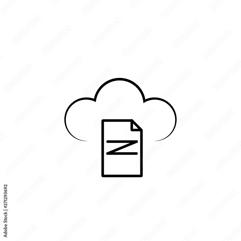 Poster cloud computing - communication concept with document icons