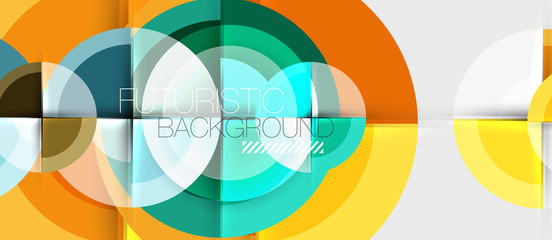 Geometric design abstract background - circles