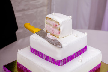 wedding cake on the table
