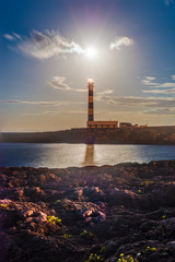 Fototapeta premium Artrutx Lighthouse in Minorca, Spain.