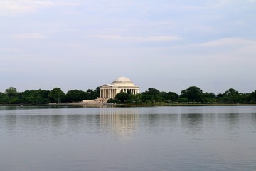 Thomas Jefferson Memorial, Washington, dc, water, lake, landscape, architecture, reflection,