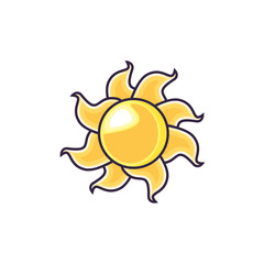 summer hot sun isolated icon