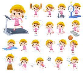 Nursery school girl_exercise