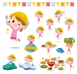 Obraz na płótnie Canvas Nursery school girl_food festival