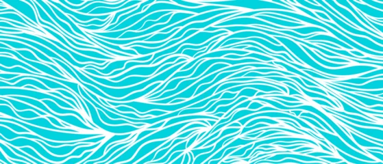 Rolgordijnen Monochrome wave pattern. Colorful wavy background. Hand drawn lines. Stripe texture. Line art. Colored wallpaper © mikabesfamilnaya