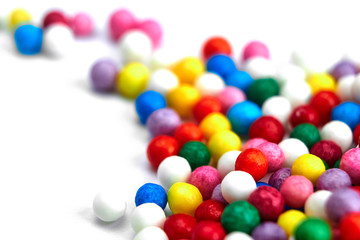 Colorful bright background, multi-colored balls. Sweet nice background candy.