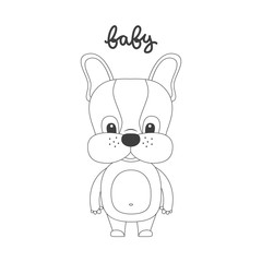 Vector illustration of cartoon dog.