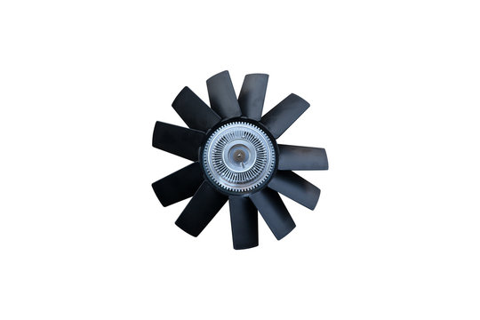 viscous coupling of the fan car with the impeller Assembly on an isolated white background