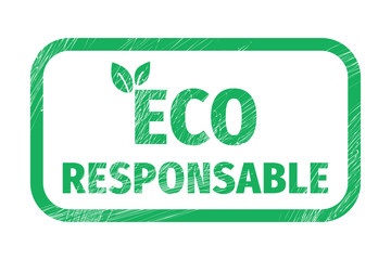 Eco Responsable grunge stamp vector design. Eco Responsable grunge stamp illustration.
