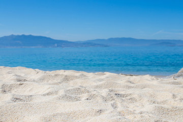 Fototapeta na wymiar landscape of the beach with sea and sand, galicia