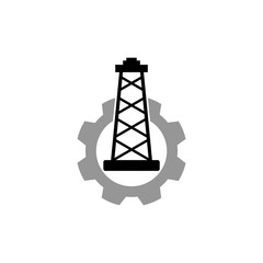 Oil Drilling Company icon, Oil rig logo