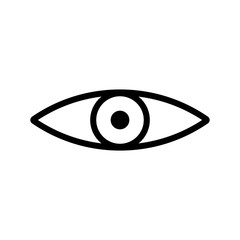 Obraz premium Eye icon. Symbol of vision. Linear vector pictogram.