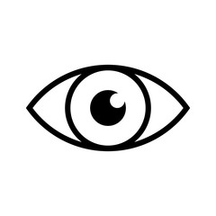 Eye icon. Symbol of vision. Linear vector pictogram.