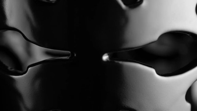 Smooth circular motion of a chrome surface, background, abstraction