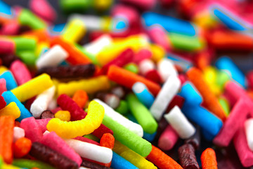 Colorful bright background, multi-colored sticks. Sweet nice background candy.