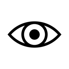 Eye icon. Symbol of vision. Linear vector pictogram.