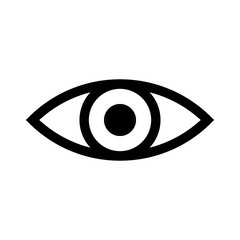Eye icon. Symbol of vision. Linear vector pictogram.