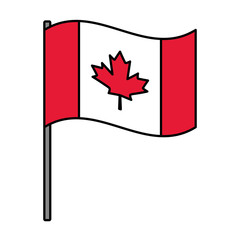 happy canada day vector illustration