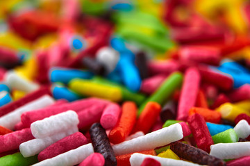 Colorful bright background, multi-colored sticks. Sweet nice background candy.