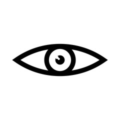 Eye icon. Symbol of vision. Linear vector pictogram.