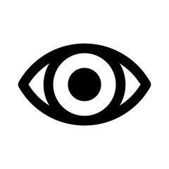 Eye icon. Symbol of vision. Linear vector pictogram.