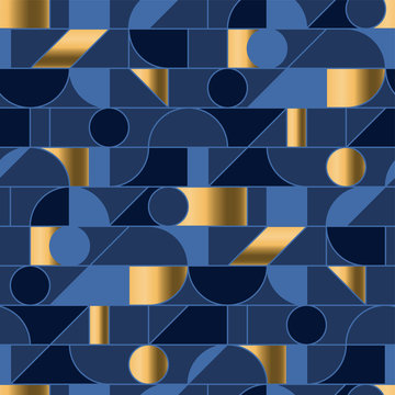Abstract geometric shapes mesh seamless pattern