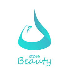 Vector beauty design emblem. Logo of studio