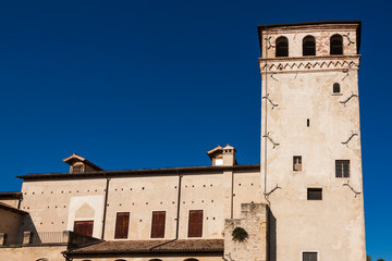 Fototapeta na wymiar The town of Asolo in Italy / Cornaro castle