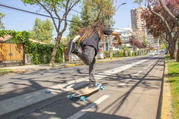 Young Longboard Ride