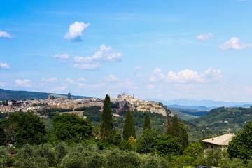 Fototapeta na wymiar Orvieto view in a summer day, Umbria, Italia