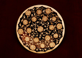 Hand made plates made of copper and various souvenirs