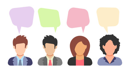 People icon in flat style