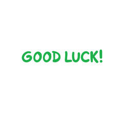 Good luck lettering text. Hand drawn Vector illustration.
