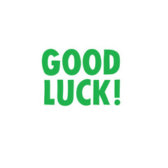 Good luck lettering text. Hand drawn Vector illustration.