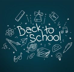 Back to school vector banner design. Vector copy space for design