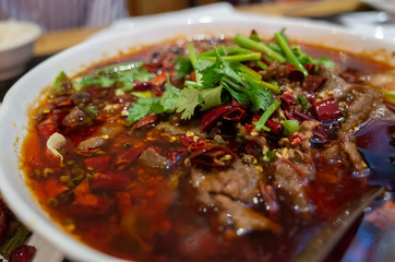 Sze Chuan Spicy Hot Pot Beef Dish