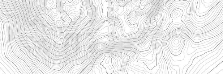  The stylized height of the topographic contour in lines and contours. The concept of a conditional geography scheme and the terrain path. Vector illustration. © Theus