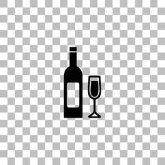 Wine icon flat
