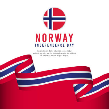 Norway independence day vector template. design for banner, greeting cards or print.