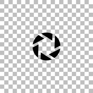 Diaphragm icon flat