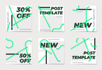 A set of social media post templates. For personal and business accounts.