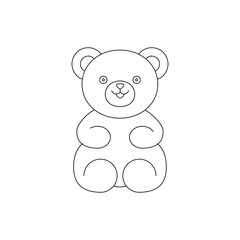 Bear teddy toy icon for baby gift