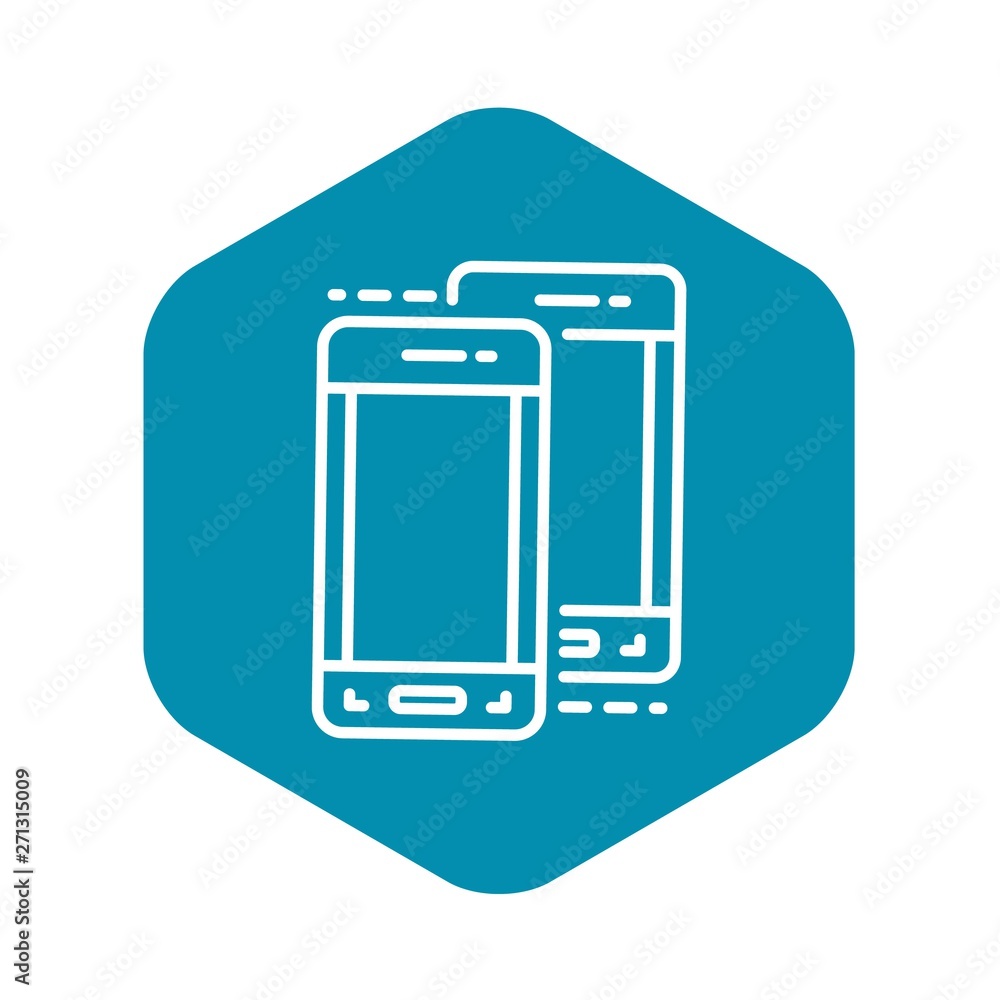 Poster modern smartphone icon. outline modern smartphone vector icon for web design isolated on white backg