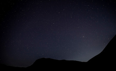 Obraz premium The beauty of the starry sky in the mountains