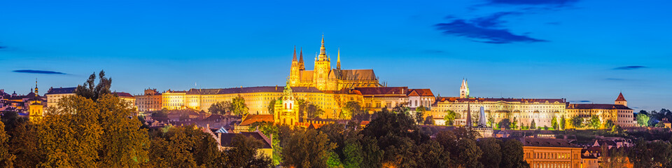 Prague Castle at Night Czech Republic