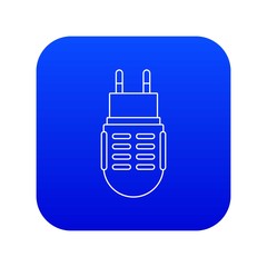 Electric mosquito icon blue vector isolated on white background