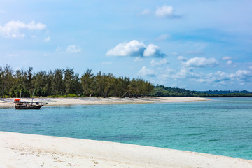 Fototapeta na wymiar Kendwa beach in Unguja aka Zanzibar Island Tanzania East Africa