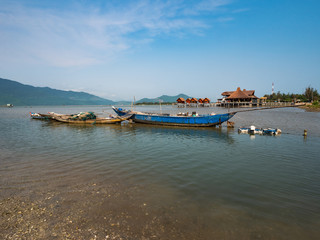 Boats at Hue in Vietnam