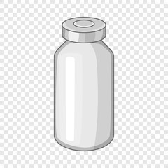 Glass medicine bottle icon. Cartoon illustration of glass medicine bottle vector icon for web design
